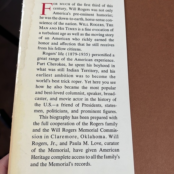 WILL ROGERS THE MAN AND HIS TIMES HARDCOVER BOOK wDUST COVER RICHARD KETCHUM VTG - Picture 5 of 12